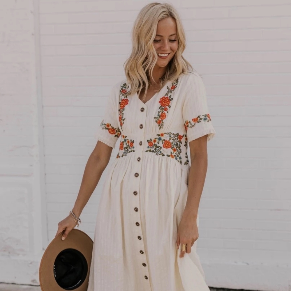 Ithaca Embroidered Dress (Roolee)